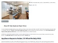 Website Screenshot Parker Appliance Service Center