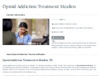 Website Screenshot Opioid Addiction Treatment Mcallen