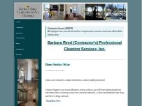 Website Screenshot Barbara Reed Contractors Pro Cleaning Inc