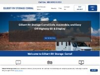 Website Screenshot Gilbert RV Storage Corral