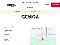 Website Screenshot Rosati's Pizza