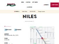 Website Screenshot Rosati's Pizza