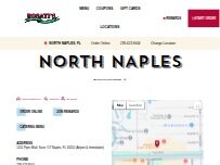 Website Screenshot Rosati's Pizza North Naples