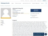 Website Screenshot Michaela D. King, DO