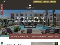 Website Screenshot Alivia Townhomes