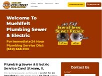 Website Screenshot Muehlfelt Plumbing Sewer & Electric
