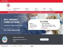 Website Screenshot AFC Urgent Care Elyson