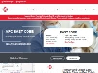 Website Screenshot AFC Urgent Care East Cobb