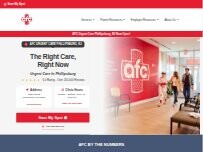 Website Screenshot AFC Urgent Care Phillipsburg