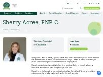 Website Screenshot Sherry Acree APRN, FNP-C