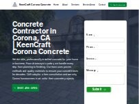 Website Screenshot KeenCraft Corona Concrete