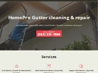 Website Screenshot HomePro Gutter cleaning & repair