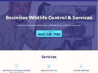 Website Screenshot Encinitas Wildlife Control &  Services
