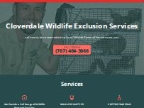 Website Screenshot Cloverdale Wildlife Exclusion Services