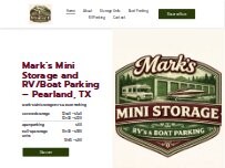 Website Screenshot Mark's Mini Storage Rv's & Boats Parking
