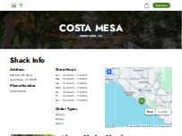 Website Screenshot Shake Shack Costa Mesa