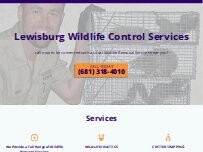 Website Screenshot Lewisburg Wildlife Control Services