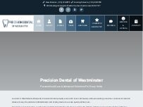 Website Screenshot Precision Dental of Westminster