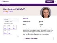Website Screenshot Kora Juckem, PMHNP-BC - Psychiatric Clinician | Mindpath Health