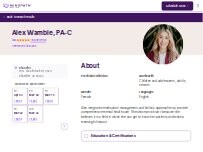 Website Screenshot Alex Wamble, PA-C - Psychiatric Clinician | Mindpath Health