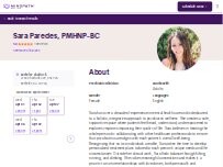 Website Screenshot Sara Paredes, PMHNP-BC - Psychiatric Clinician | Mindpath Health