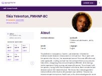 Website Screenshot Tikia Yelverton, PMHNP-BC - Psychiatric Clinician | Mindpath Health