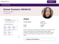 Website Screenshot Brianna Thompson, PMHNP-BC - Psychiatric Clinician | Mindpath Health