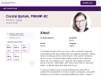 Website Screenshot Crystal Epstein, PMHNP-BC - Psychiatric Clinician | Mindpath Health