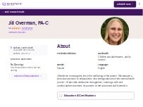 Website Screenshot Jill Overman, PA-C - Psychiatric Clinician | Mindpath Health