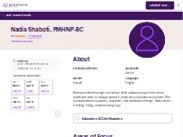 Website Screenshot Nadia Shaboti, PMHNP-BC - Psychiatric Clinician | Mindpath Health