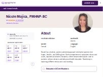 Website Screenshot Nicole Mojica, PMHNP-BC - Psychiatric Clinician | Mindpath Health