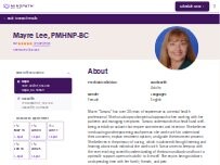Website Screenshot Mayre Lee, PMHNP-BC - Psychiatric Clinician | Mindpath Health