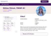 Website Screenshot Melissa Fillmore, PMHNP-BC - Psychiatric Clinician | Mindpath Health