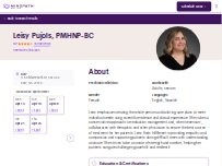 Website Screenshot Leisy Pujols, PMHNP-BC - Psychiatric Clinician | Mindpath Health
