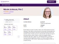 Website Screenshot Nicole Johnson, PA-C - Psychiatric Clinician | Mindpath Health