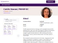 Website Screenshot Camille Nawawi, PMHNP-BC - Psychiatric Clinician | Mindpath Health
