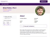 Website Screenshot Brian Fisher, PA-C - Psychiatric Clinician | Mindpath Health