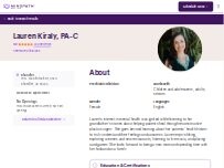 Website Screenshot Lauren Kiraly, PA-C - Psychiatric Clinician | Mindpath Health