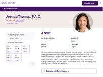 Website Screenshot Jessica Thomas, PA-C - Psychiatric Clinician | Mindpath Health