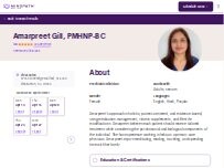 Website Screenshot Amarpreet Gill, PMHNP-BC - Psychiatric Clinician | Mindpath Health
