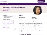 Website Screenshot Abimbola Olusanya, PMHNP-BC - Psychiatric Clinician | Mindpath Health
