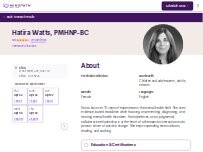 Website Screenshot Hatira Watts, PMHNP-BC - Psychiatric Clinician | Mindpath Health