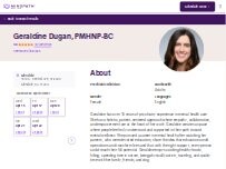 Website Screenshot Geraldine Dugan, PMHNP-BC - Psychiatric Clinician | Mindpath Health