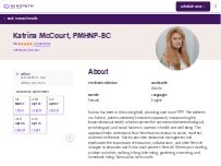 Website Screenshot Katrina McCourt, PMHNP-BC - Psychiatric Clinician | Mindpath Health