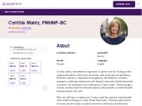 Website Screenshot Cynthia Manly, PMHNP-BC - Psychiatric Clinician | Mindpath Health