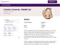 Website Screenshot Christie Chenette, PMHNP-BC - Psychiatric Clinician | Mindpath Health
