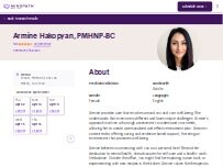 Website Screenshot Armine Hakopyan, PMHNP-BC - Psychiatric Clinician | Mindpath Health