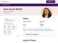 Website Screenshot Anita Garloff, PMHNP - Psychiatric Clinician | Mindpath Health