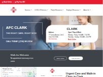 Website Screenshot AFC Urgent Care Clark