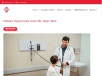 Website Screenshot AFC Urgent Care Hickory, NC